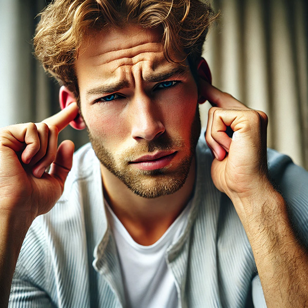 Mann-mit-Tinnitus Mann mit Tinnitus